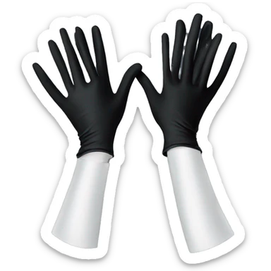 Black Latex gloves elegant  sticker