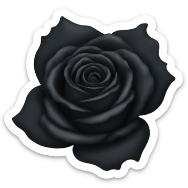 Black rose sticker