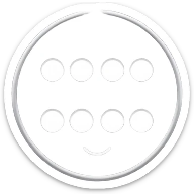 Dark mode icon, flat, white. sticker