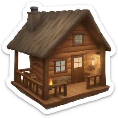 cozy cabin sticker