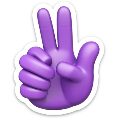 3D emoji of a purple hand showing thumbs up, soft lighting, playful and modern, branded style sticker