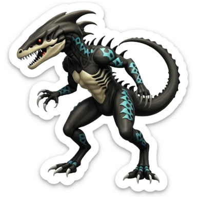  Venom-Vernid-Marowak-Salandit-Xenomorph-hybrid-fantasy-creature (full body) with patterns sticker