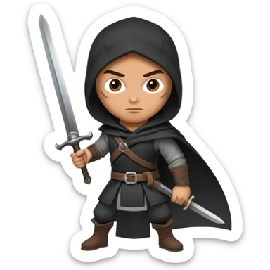 assasin with sword sticker