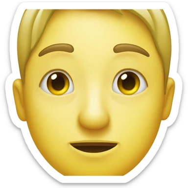 normal yellow emoji with cucumbers on eyes sticker