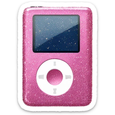 Pink iPod mini with glitter and sparkles on it sticker