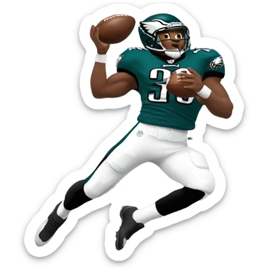 eagles football player 26 jumping sticker