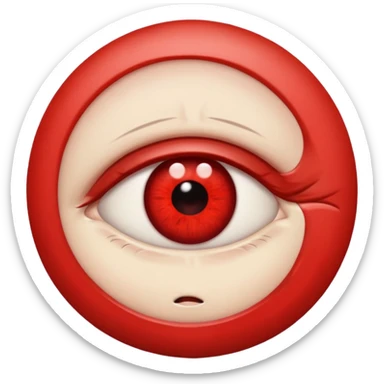 tired eye sticker