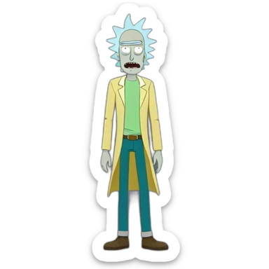 rick and morty full body sticker