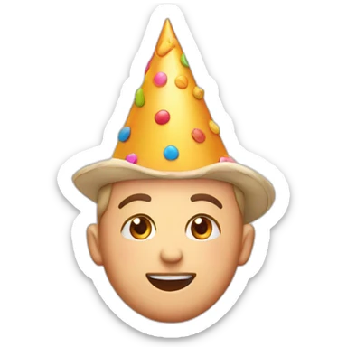 birthday hat face frantic sticker