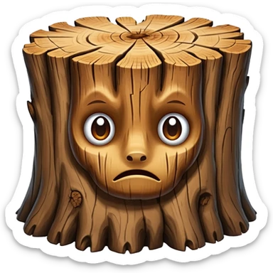 create a dnd style thick_tree_trunk.png using 48x48 pixels size sticker