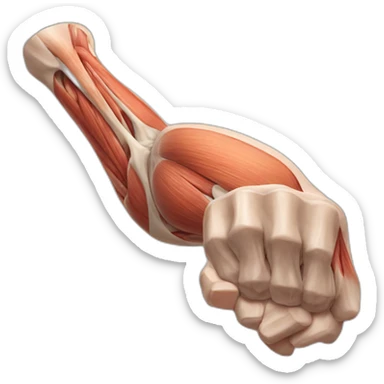 arm muscle anatomy sticker