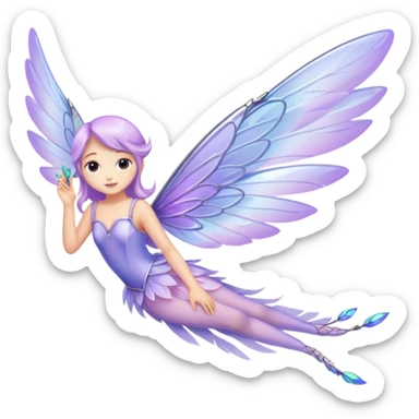 One fairy lilac wing sticker