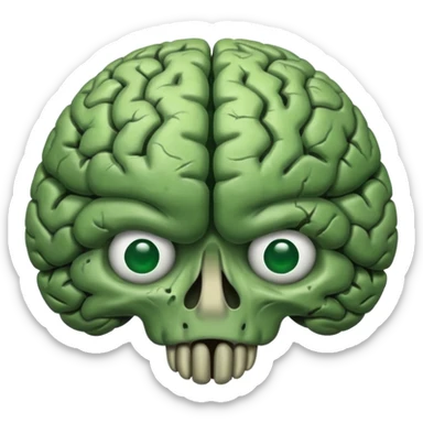 rotting brain, add some green mould sticker