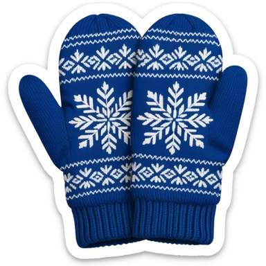 norwegian knit mittens selbu blue sticker