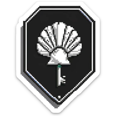 Camino de Santiago road sign with scallop shell symbol sticker