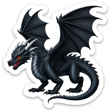 Dragon negro sticker