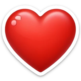 a red heart with J+C in it sticker