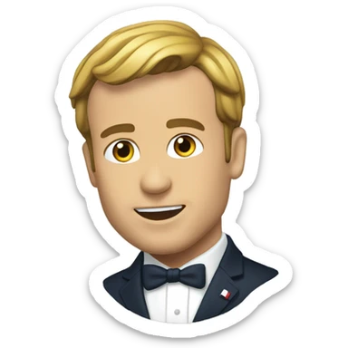Macron qui nage sticker
