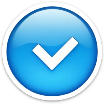 A verification blue tick sticker