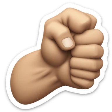 flexing arm, not strong, flat sticker