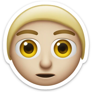 emoji rolling eye till the iris is gone sticker