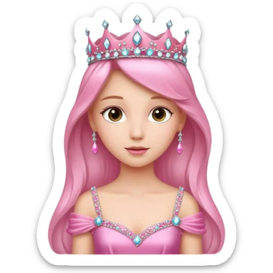 pink princess things sticker