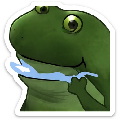 Mouth biting sticker