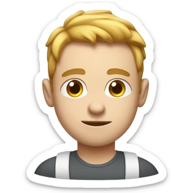 Super thin boy fitness funny  sticker