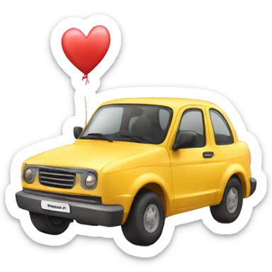 Valentin voiture  sticker