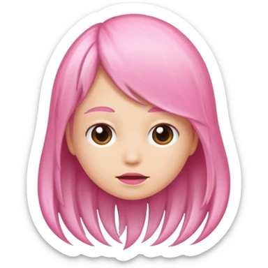 hair follicle, with pink colors sticker