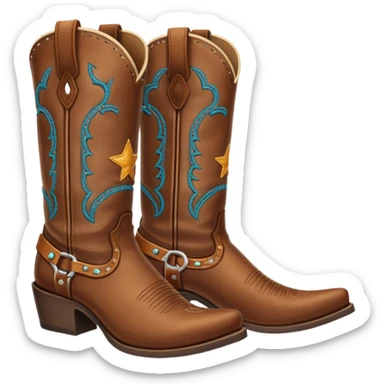 Cowboy boots sticker