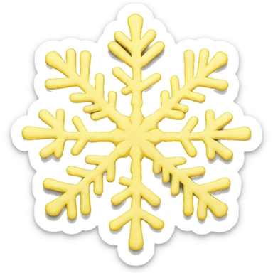 Yellow snowflake sticker