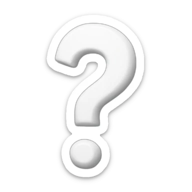 white question mark sticker