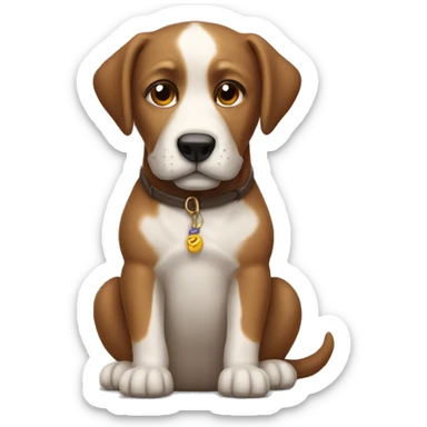 Perro con su dueño sticker