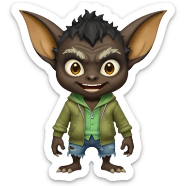 Gremlin with black skin sticker