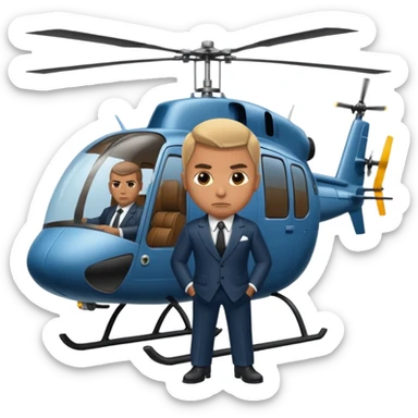 gangster helicopter sticker