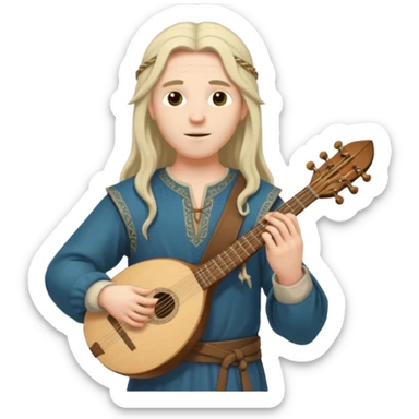 medieval bard sticker