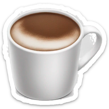 hot chocolate in a white mug sticker