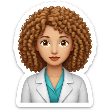 Curly woman is a psychologist  sticker