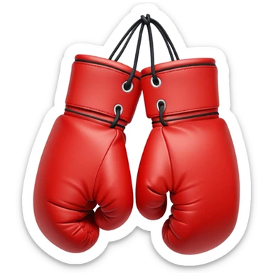 red pastel boxing gloves sticker