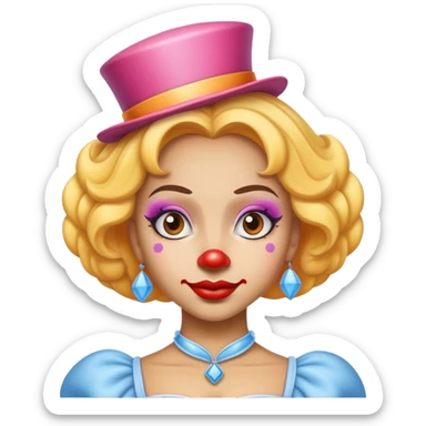 lightskin clown cinderella sticker