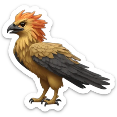 Griffon flamboyant  et inspirant, simple  sticker