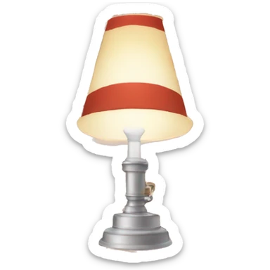 first lamp created in the middle of the us flag sticker
