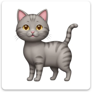 Three legged with back leg missing grey short haired cat farting hearts  sticker