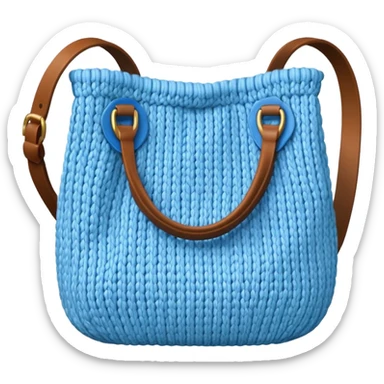 light blue Knitted Bag sticker