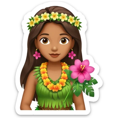 Hawaiian Hula Girl sticker