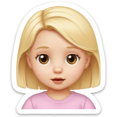 blonde baby girl sticker