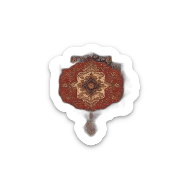 beautiful Persian square rug High Quality sticker