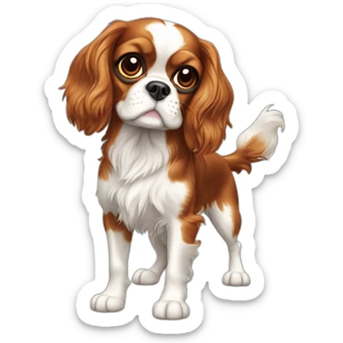  Cavalier King Charles Spaniel full body sticker