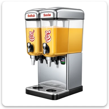 Digital soda dispenser in a fast food restaurant  sticker